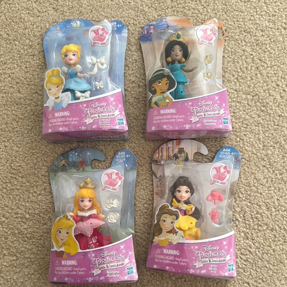 Disney Blue and Pink Princess Dolls & Accessories